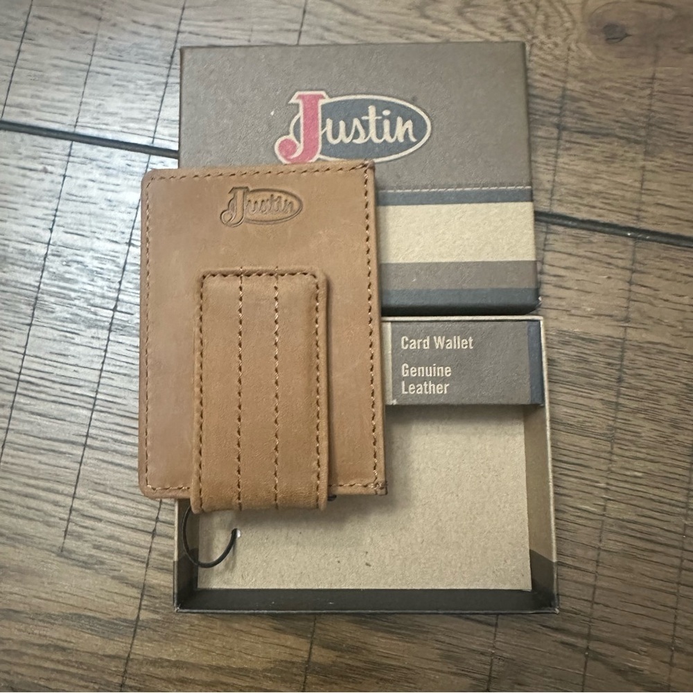 Justin’s Boot Barn Brown and Tan Card Holder - Picture 2 of 4